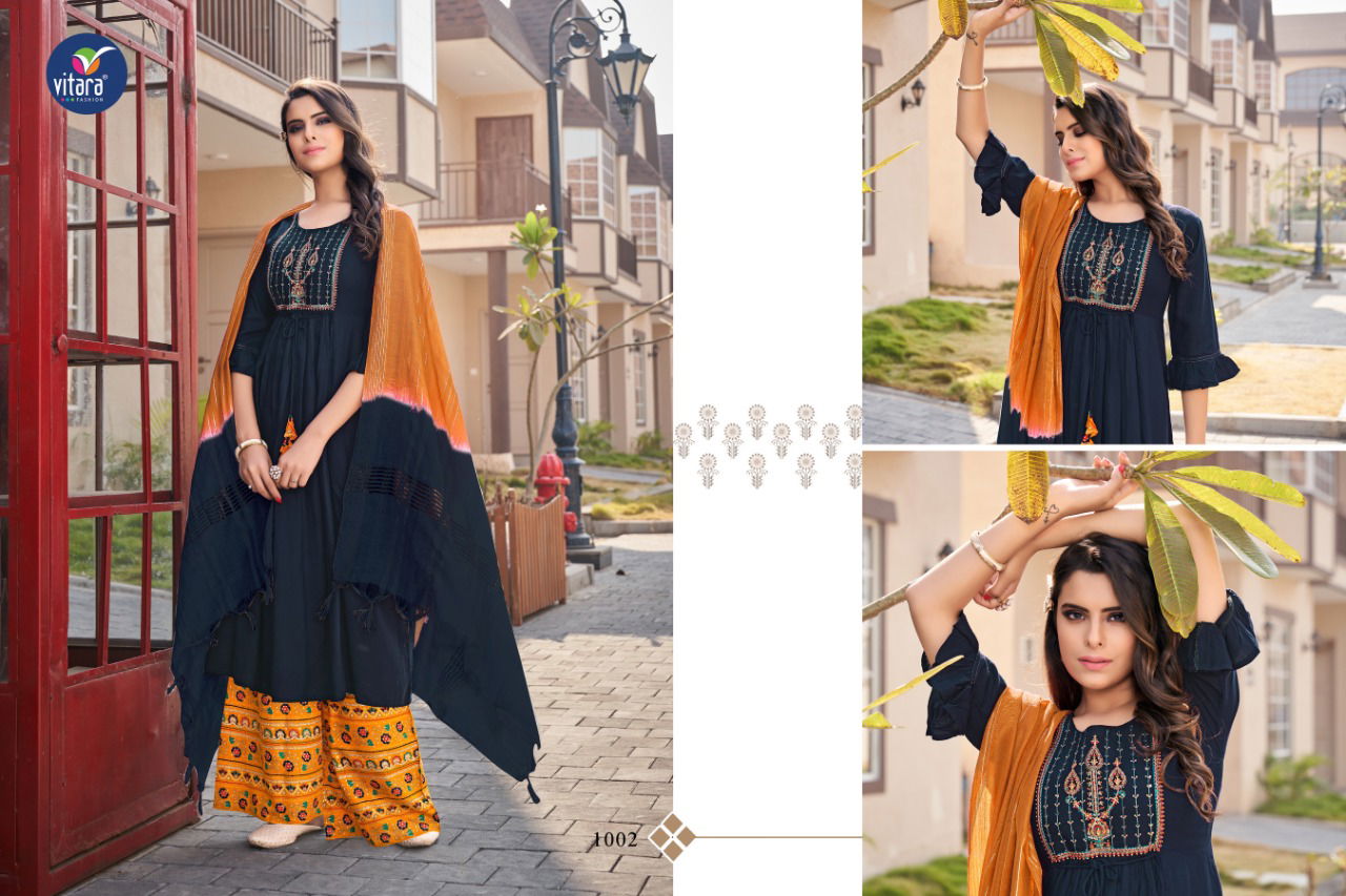 Vitara Orion Heavy Festive Wear Wholesale Readymade Plazzo Suits Catalog